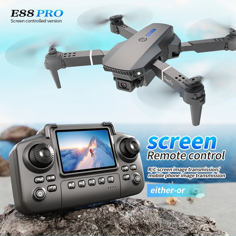 Drone Rc App - Dron Profesional E88 PRO con Pantalla,
