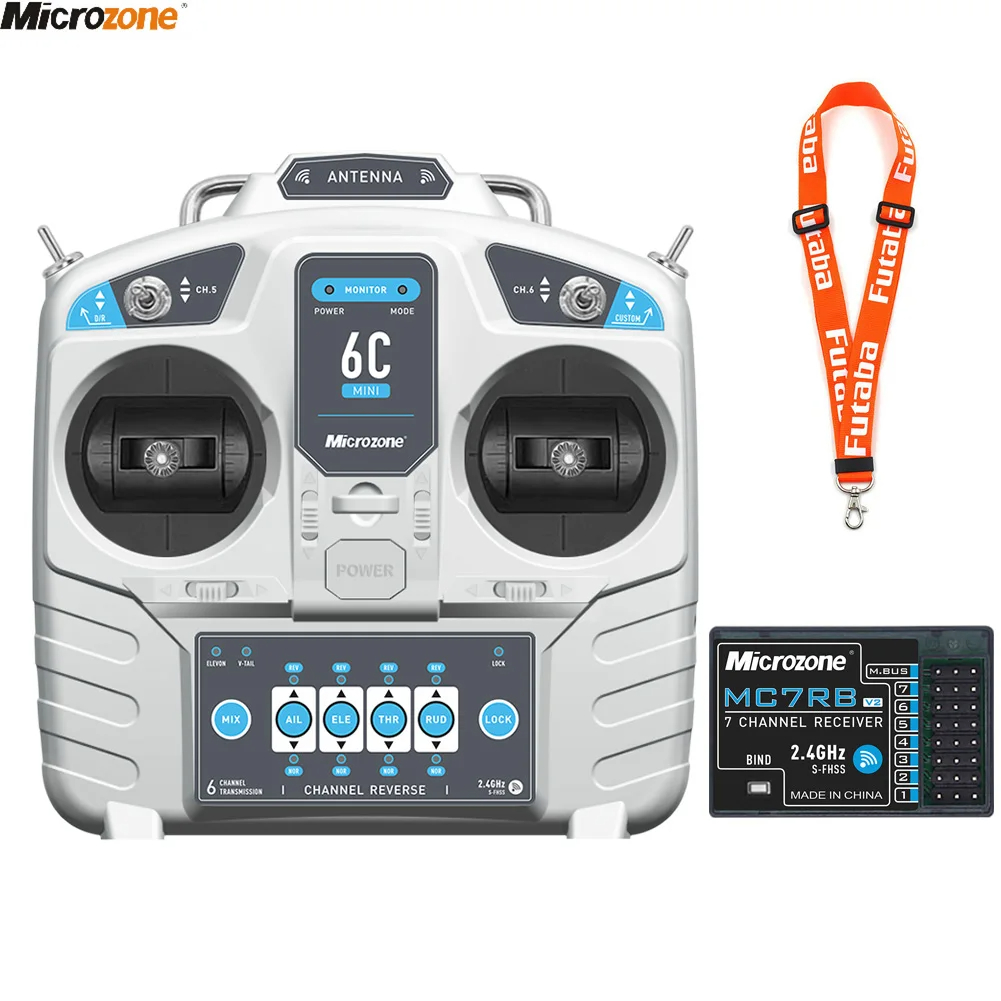 Drone Rc Mini - MicroZone-controlador transmisor MC6C Mini V2, 2,4G,