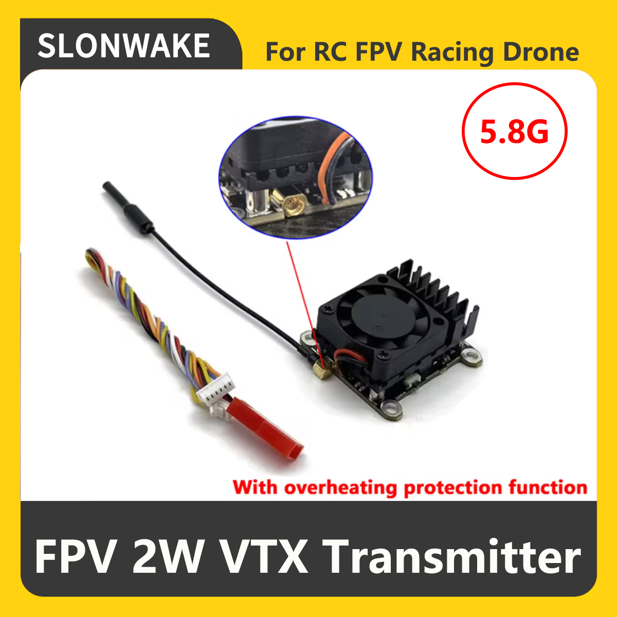 Transmisor FPV VTX SLONWAKE 5. - Fpv Drone Camera reseña y precio