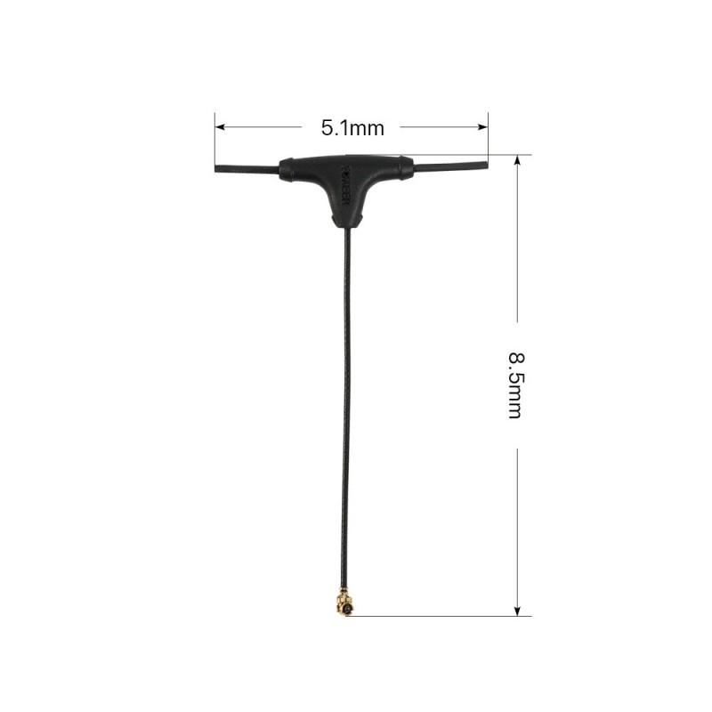 Antena Micro tipo T de 2,4G y  - Crossfire Receiver Rx reseña y precio
